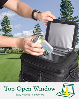GLORIEROO golf cart cooler bag holds 30 cans for all-day golfing