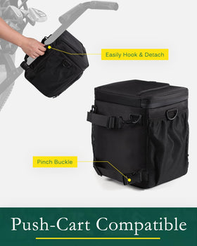 GLORIEROO golf cart cooler bag rugged Oxford fabric resists wear and water
