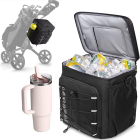 GLORIEROO golf cart cooler bag top window for quick access and extended cooling