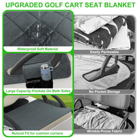 Gloserin seat cover in use on a cart for comfortable seating.