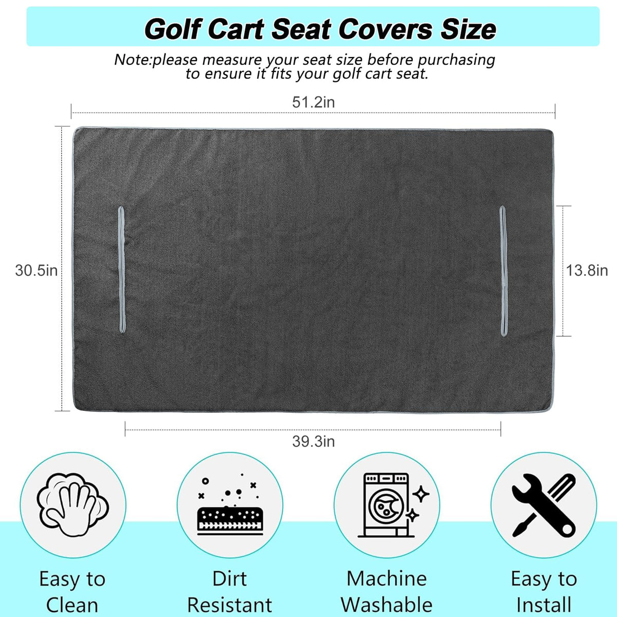 Gloserin golf cart seat towel soft touch highlights plush, skin-friendly texture.