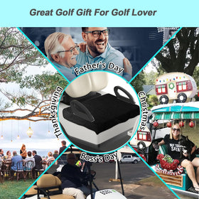 Gloserin winter-ready seat cover in use for cozy cold-weather golf.