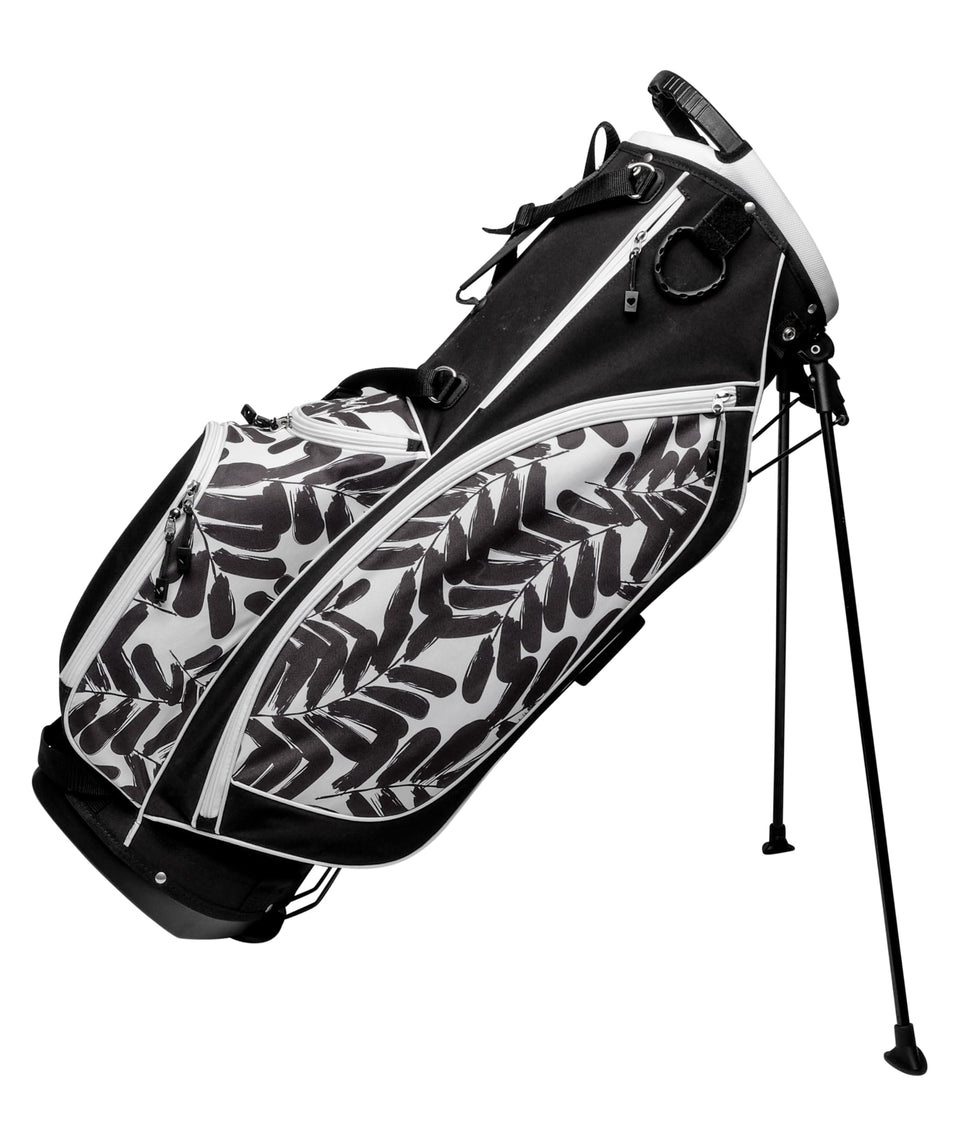 Glove It Albatross stand bag top view with 4-way divider for organized clubs.