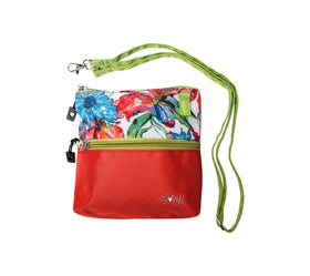 Glove It Margarita golf zip bag clipped to a golf bag for quick access to essentials.