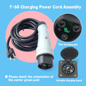 GLOXTED Y-60 charger cable plug end ensures proper connection for smooth operation