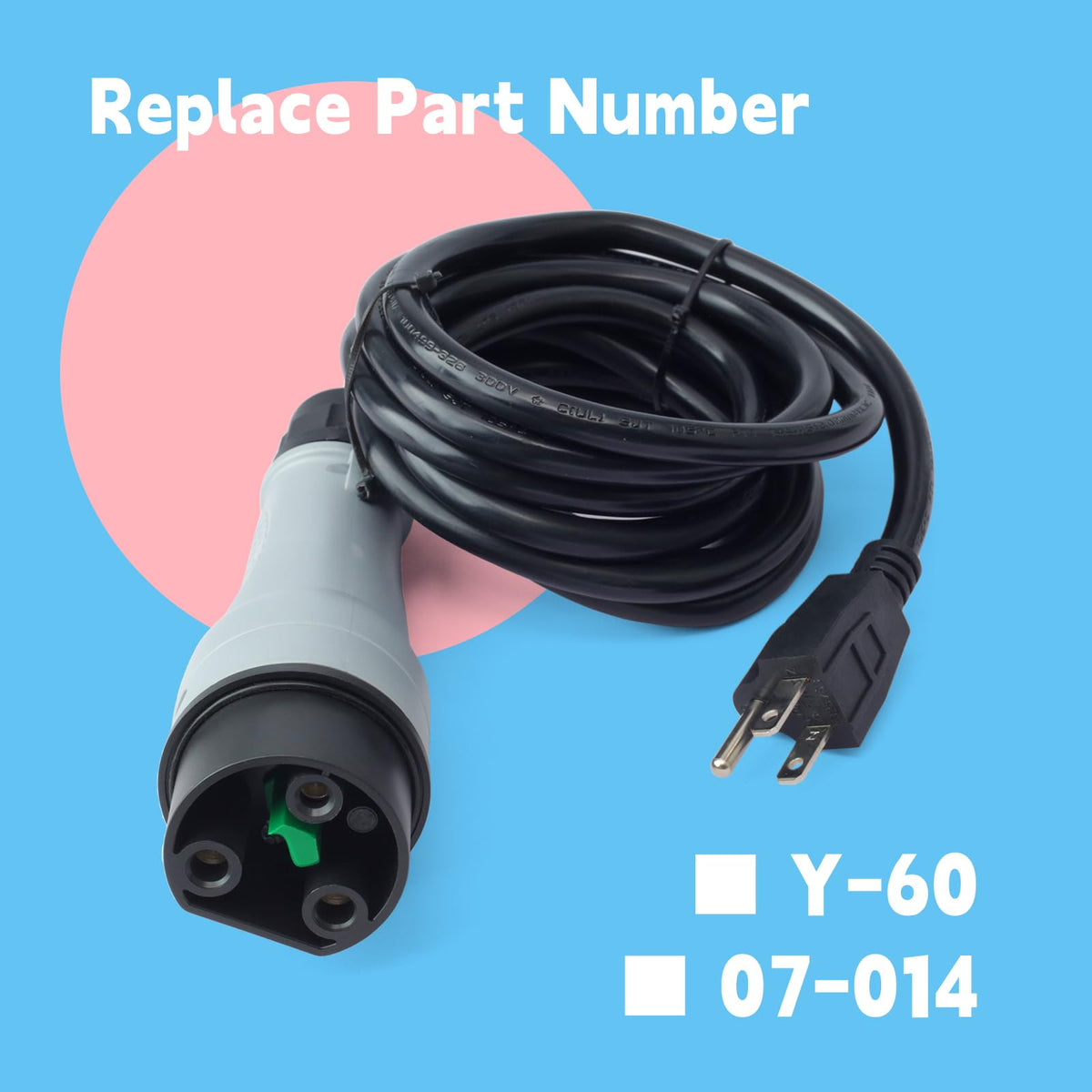 GLOXTED Y-60 cord 8.2 feet long for flexible reach on golf carts