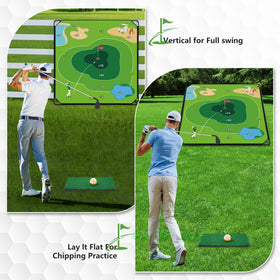 GLUTIA Golf Chipping Game Set chipping mat storage bag keeps gear organized