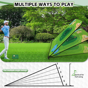 GLUTIA Golf Chipping Game Set metal frame stability supports controlled swings