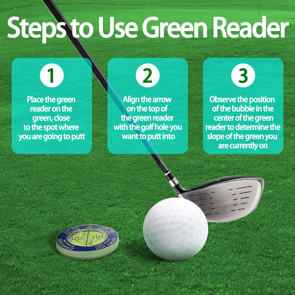 GnopSvy Golf Ball Holder clipped to a bag for easy transport