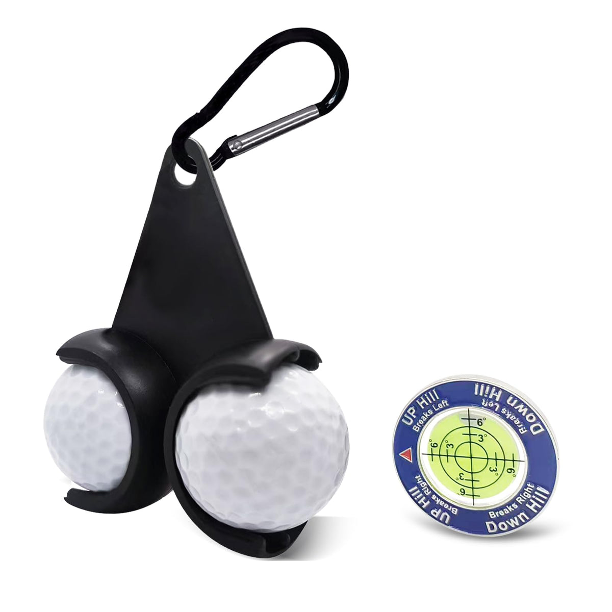 GnopSvy Golf Ball Holder with belt clip keeps two balls within quick reach