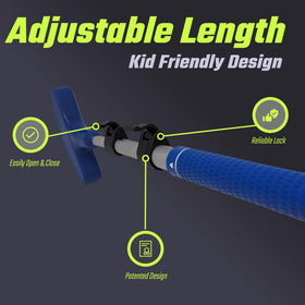 Adjustable-size junior putter by Go For It Golf showing quick size change