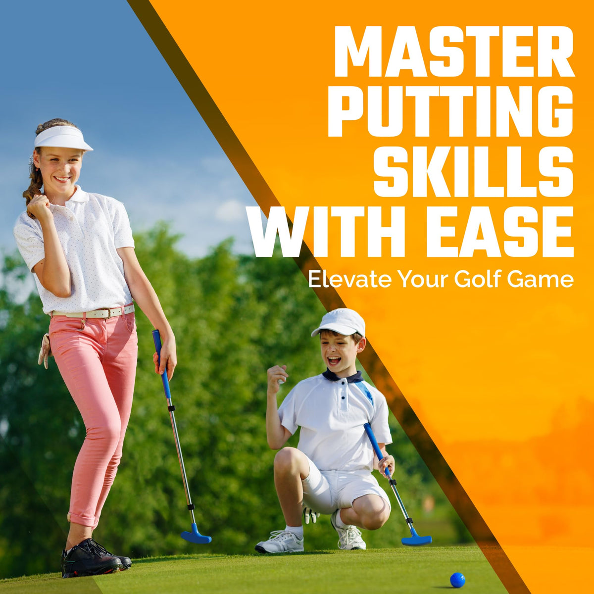 Junior putter grows from toddler to adult length with Go For It Golf