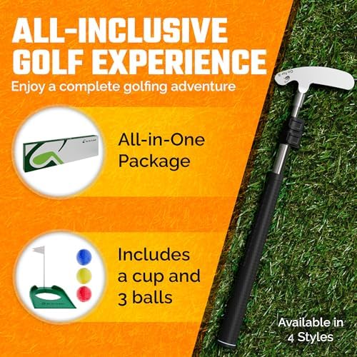 Cup with flag included in Go For It Golf kids putter package