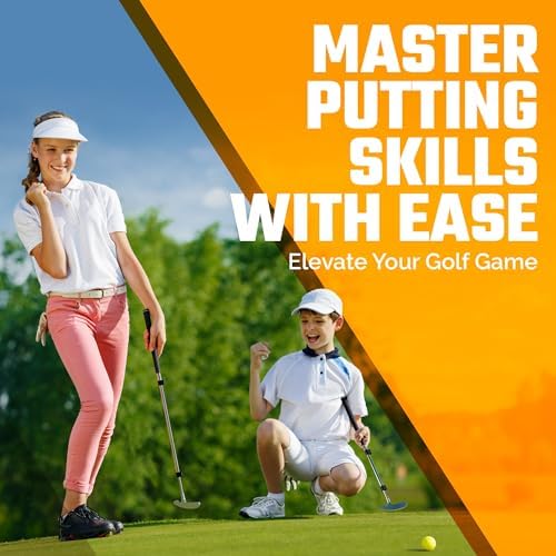 Go For It Golf kids putter size range from 17 to 35 inches demonstrating growth