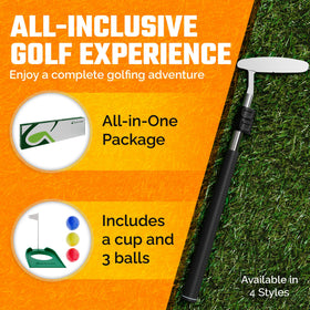 Go For It Golf silver finish putter with modern look.