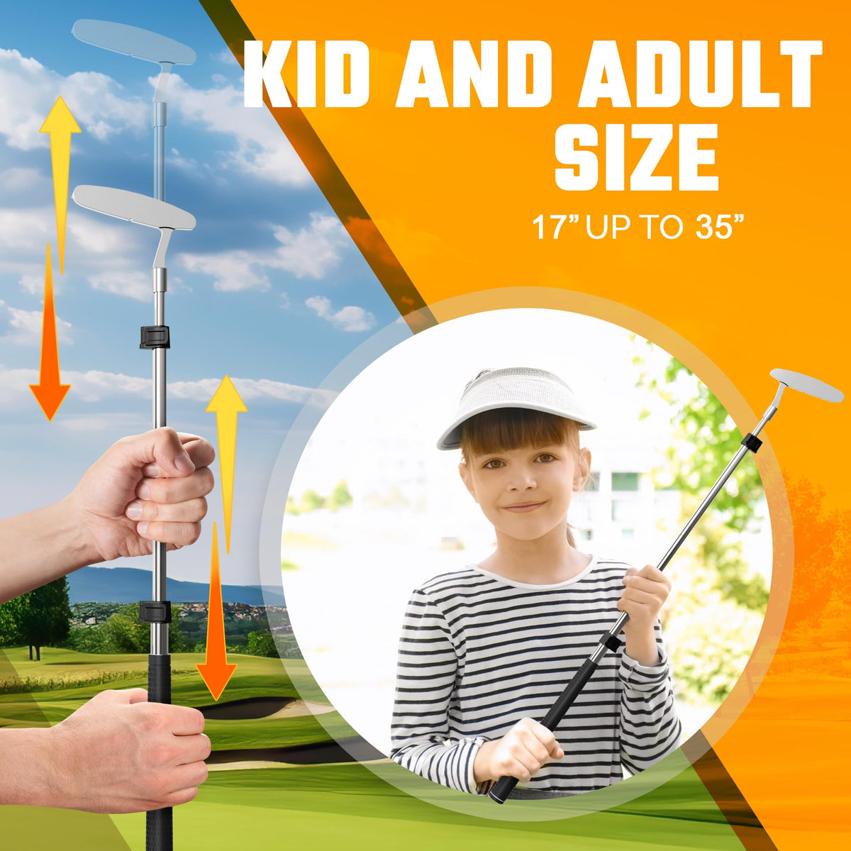 Training club set includes 3 balls for practice sessions.