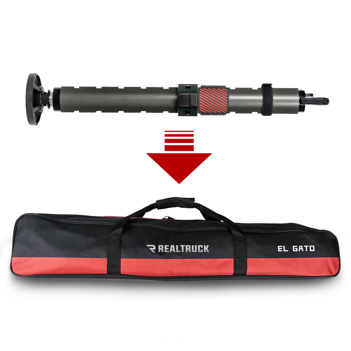 Go Rhino! EG1 bag demonstrates no-drill setup convenience