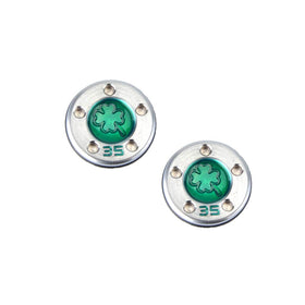 GOOACTION putter weights with green four-leaf clover pattern for balanced swings.