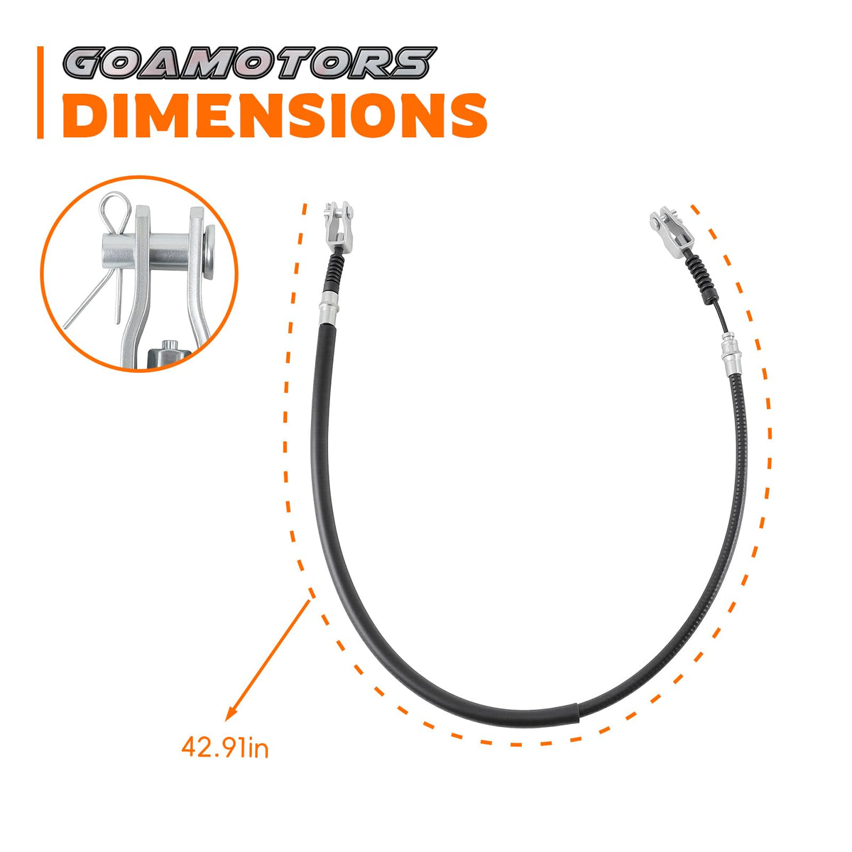 GoaMotors driver- and passenger-side brake cables included in package for easy replacement.