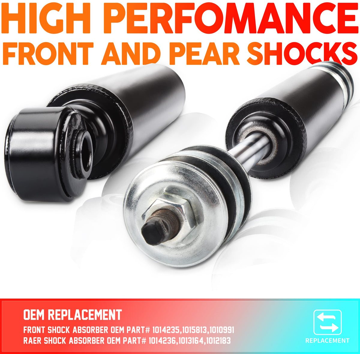 GoAnyere Club Car Precedent rear shock improves passenger comfort on trips.