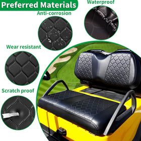 GOANYERE seat cover installation front kit shown with easy clasp connection.