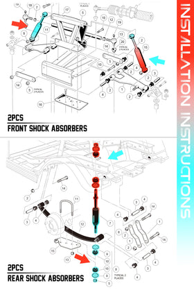 GoAnyere OEM 1014235 front shock replacement for DS models.
