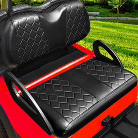 GOANYERE Golf Cart Seat Covers Kit front view protects OEM cushion against wear and spills.