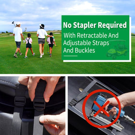 GOANYERE golf cart seat covers kit includes backrest and instruction for hassle-free setup.