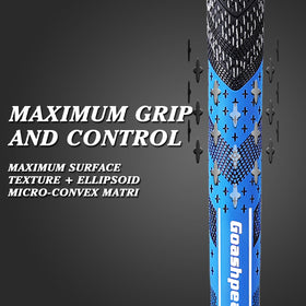 Goashpeaot shock-core grip close-up demonstrates vibration dampening for smoother swings.