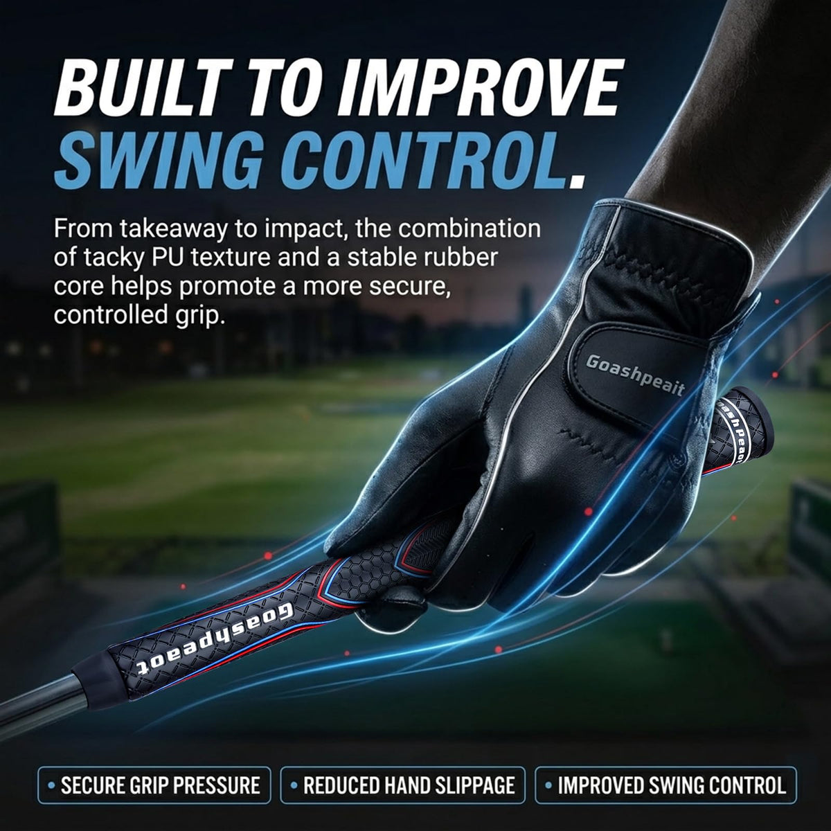 Goashpeaot lightweight power-transfer design reduces hand fatigue while maximizing swing energy.