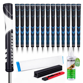 Goashpeaot premium all-weather golf grips blue pack with textured surface for secure traction.