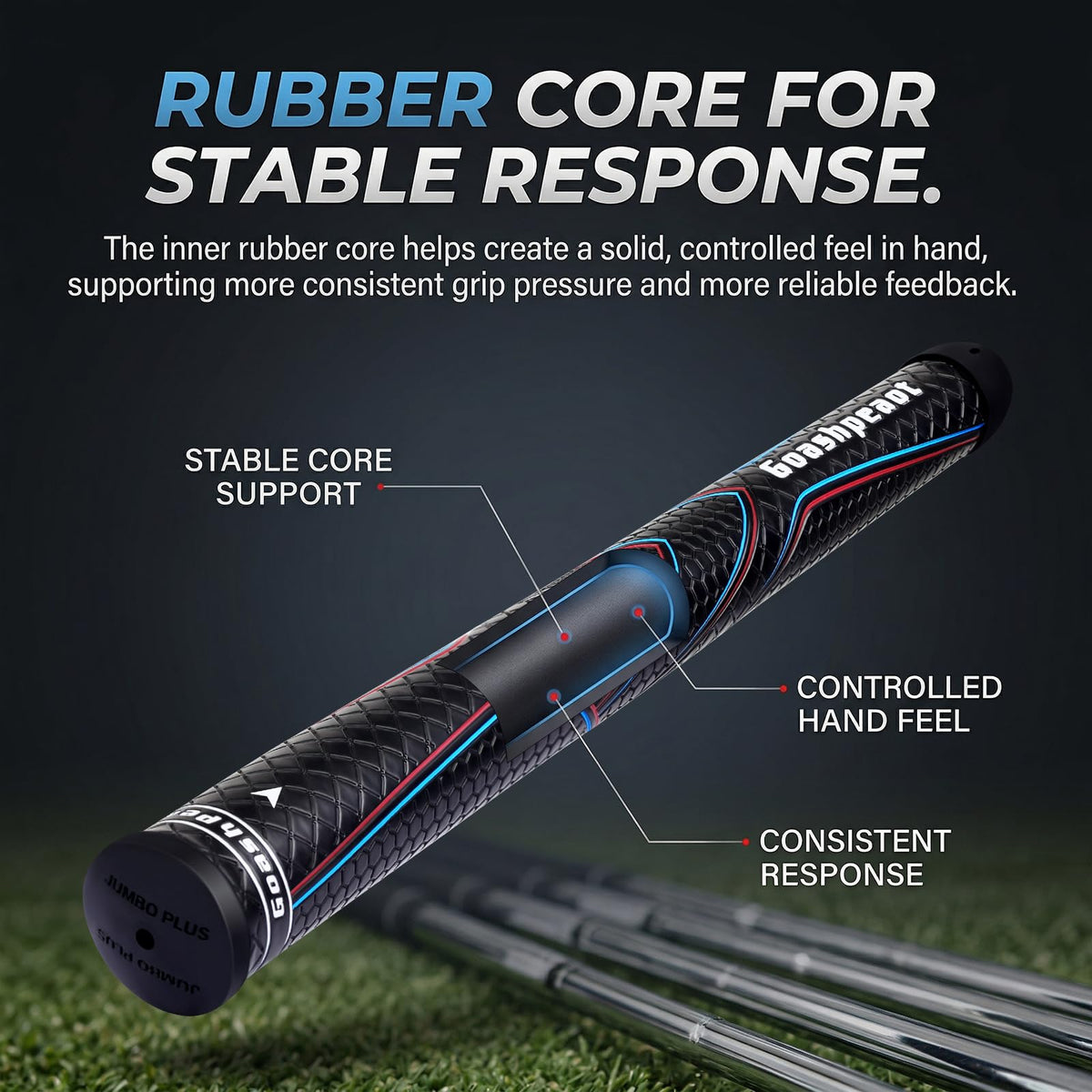 Goashpeaot swing rhythm enhancer profile promotes natural wrist alignment and smooth transitions.