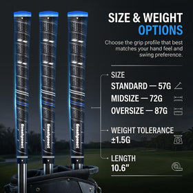 Goashpeaot wrap grips blue-1 option maintains tackiness in varying conditions.