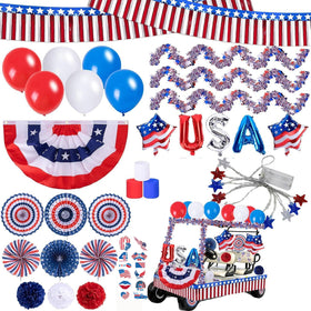 Gobiosa 66pcs 4th of July kit for striking outdoor parade decor