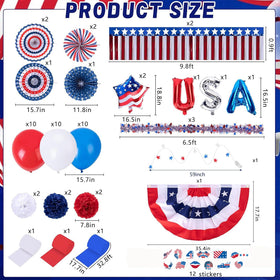 Gobiosa golf cart decor banners with stars for easy patriotic display