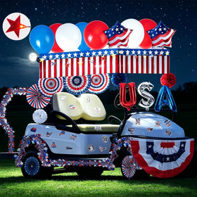 Gobiosa patriotic foil balloons with stars for eye-catching accents