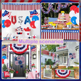 Gobiosa pleated flag banner adds bold flag accents