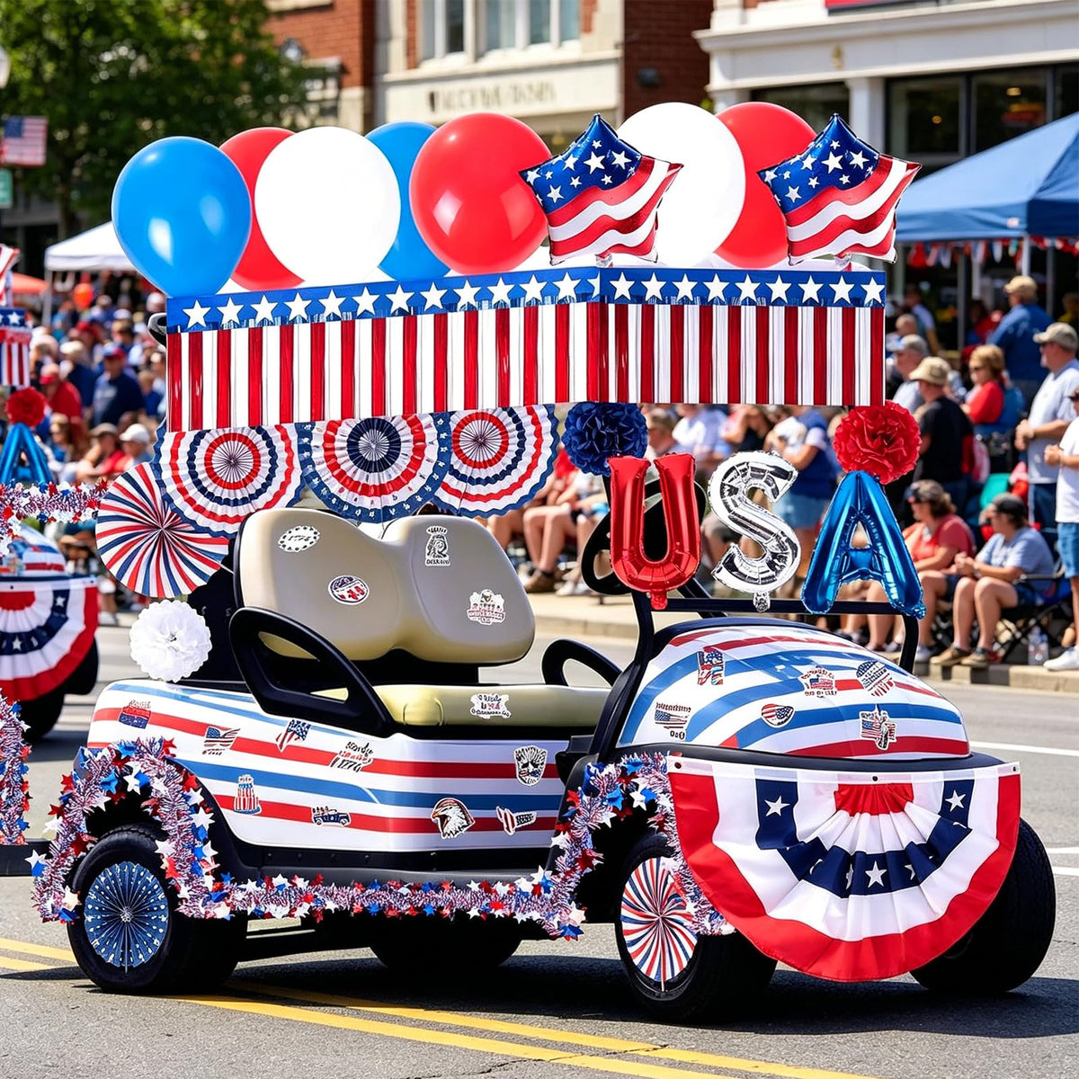 Gobiosa red white blue balloons set adds festive color