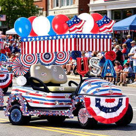 Gobiosa red white blue balloons set adds festive color