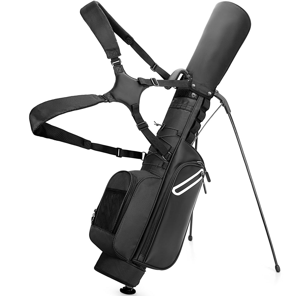 GOBUROS golf stand bag with 7-club dual-top compartments for easy club access on the course.