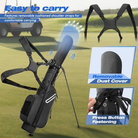 GOBUROS removable rain hood protects clubs in sudden showers.