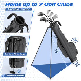 GOBUROS stand bag seven-club capacity supports efficient club selection.