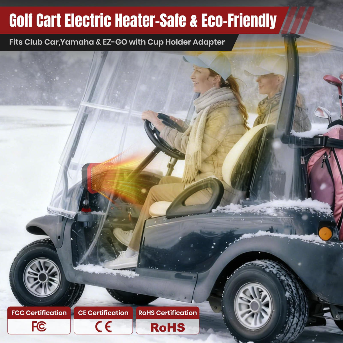 Gociean compact second-generation design fits most 48V carts.