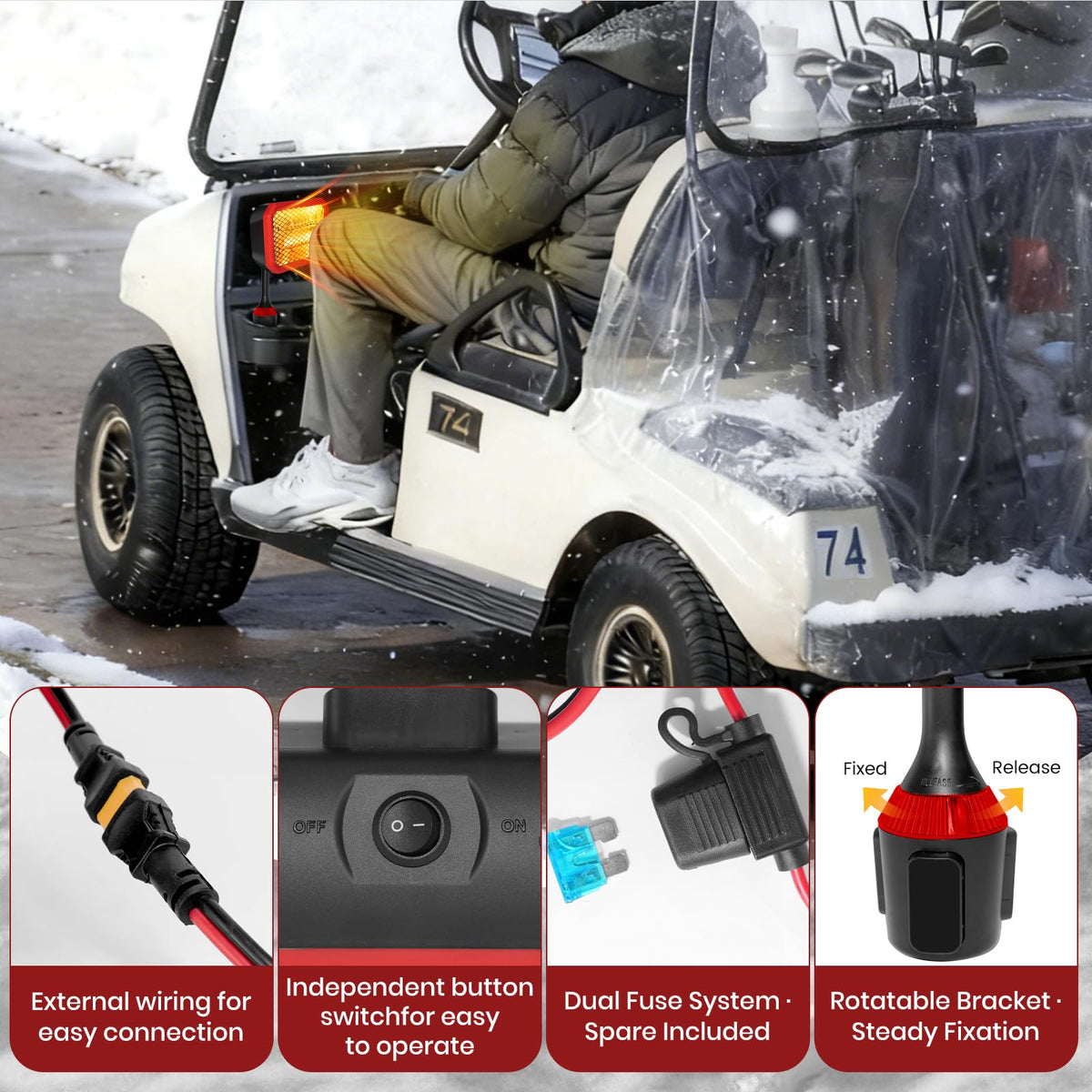 Gociean low power consumption helps preserve the cart battery.