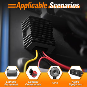 GodCTSUP in-use installation powering 12V devices on a golf cart