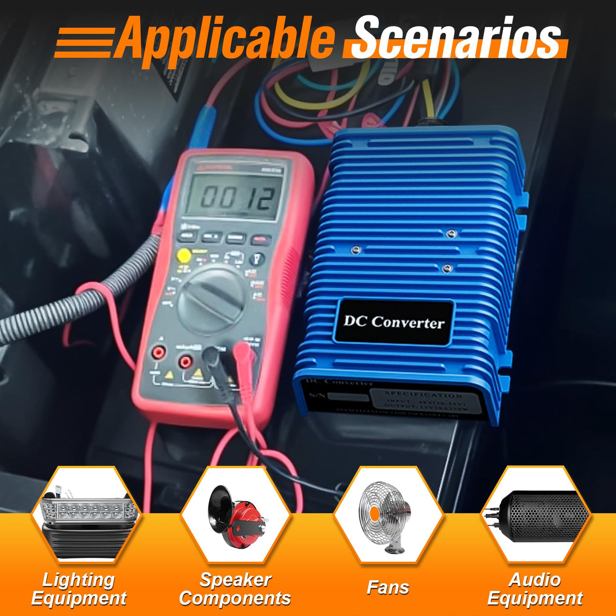 GODCTSUP 30A fuse protects circuits in a 360W converter.