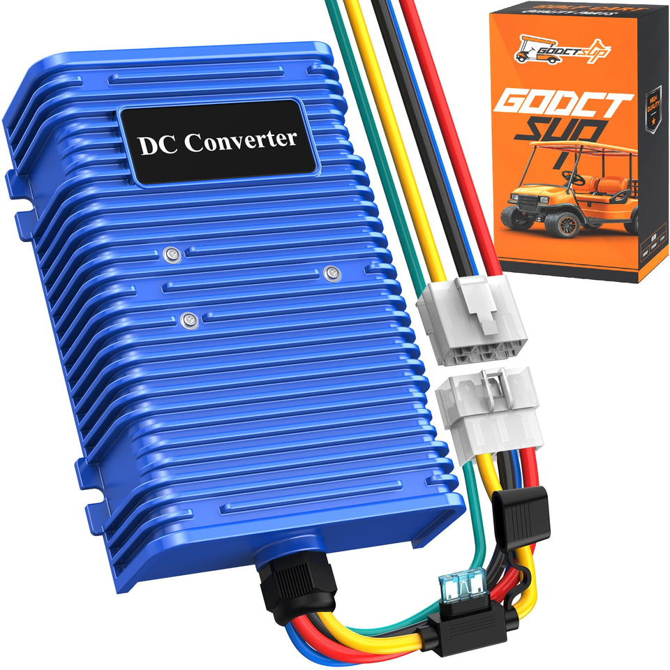 GODCTSUP 360W golf cart converter powers 12V accessories efficiently.