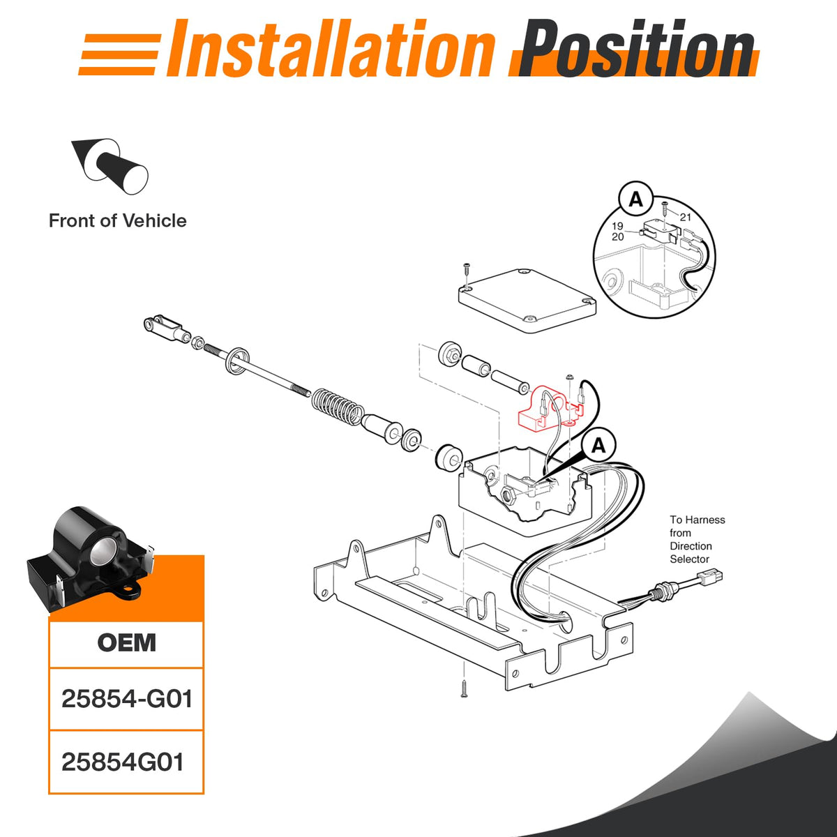 GODCTSUP throttle sensor restores acceleration and precision on EZGO carts.