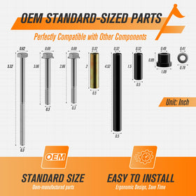 GODCTSUP bolts for front bushing kit aid quick assembly