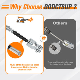 GODCTSUP brake cable assembly for DS 2000-up supports quick and secure installation.